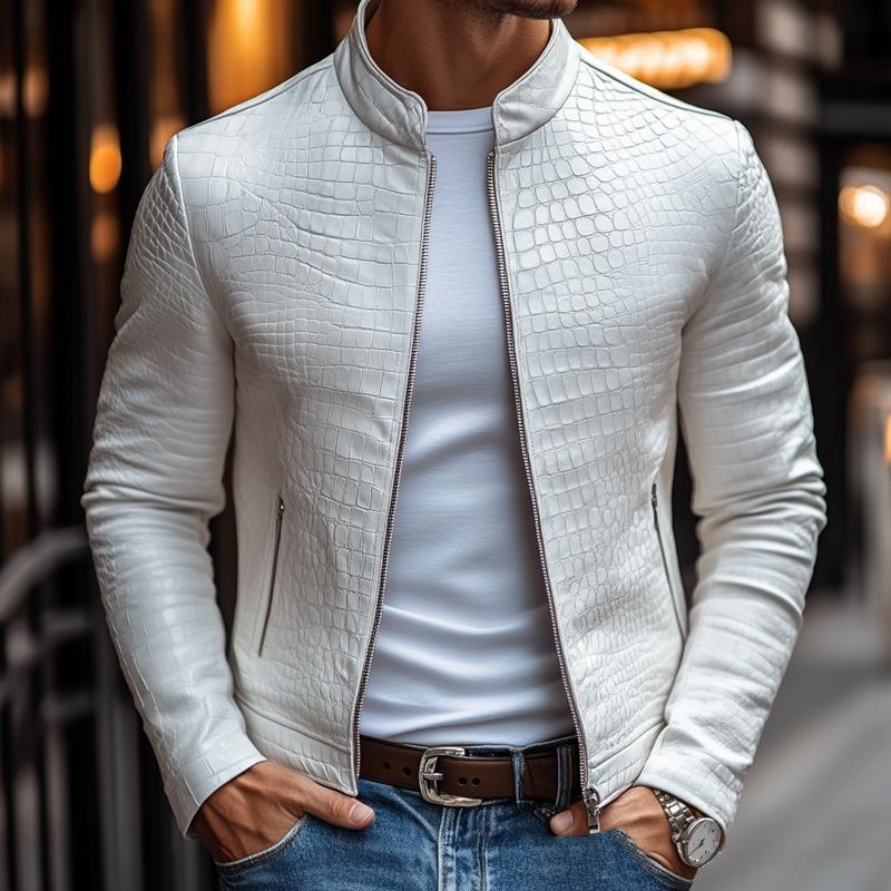 Hilarión® | Pattern Leather Jacket