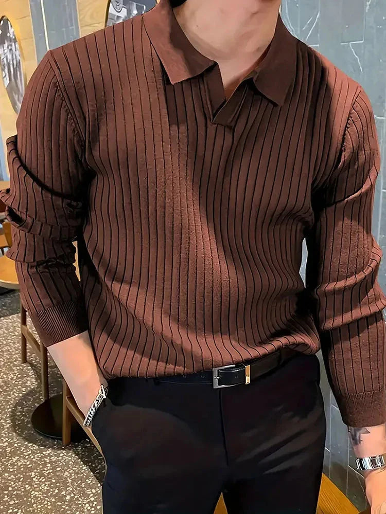 Hermes® | Long Sleeve Ribbed Polo