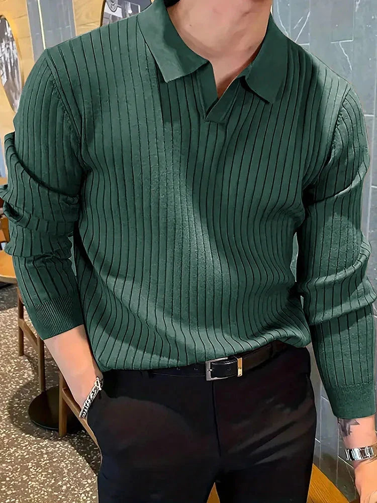 Hermes® | Long Sleeve Ribbed Polo