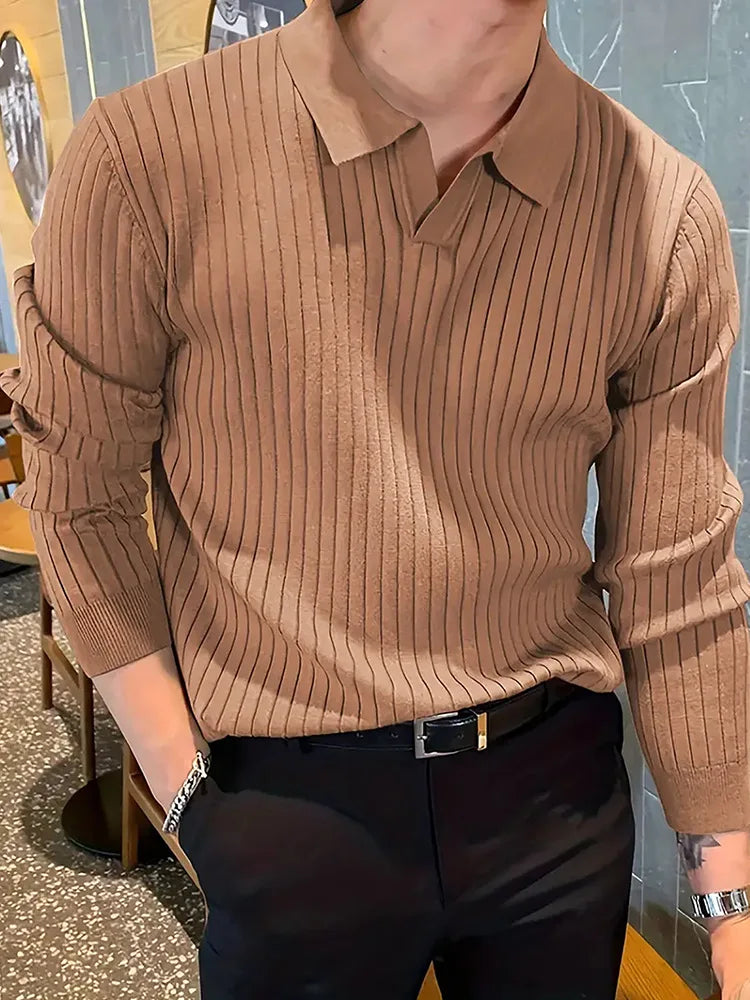 Hermes® | Long Sleeve Ribbed Polo