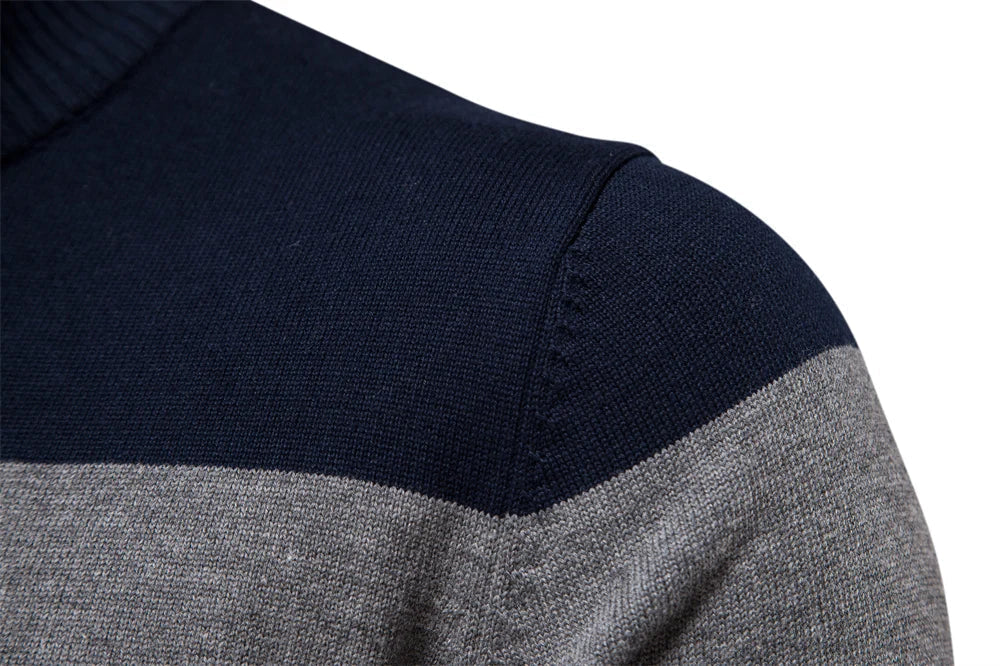 Pelayo® | Striped Quarter Zip Sweater
