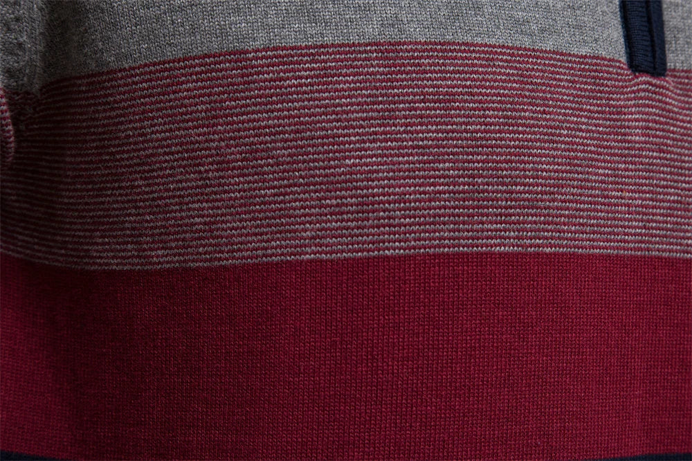 Pelayo® | Striped Quarter Zip Sweater
