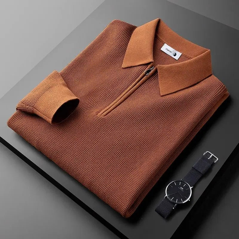 Marcial® | Waffle Half-Zip Polo