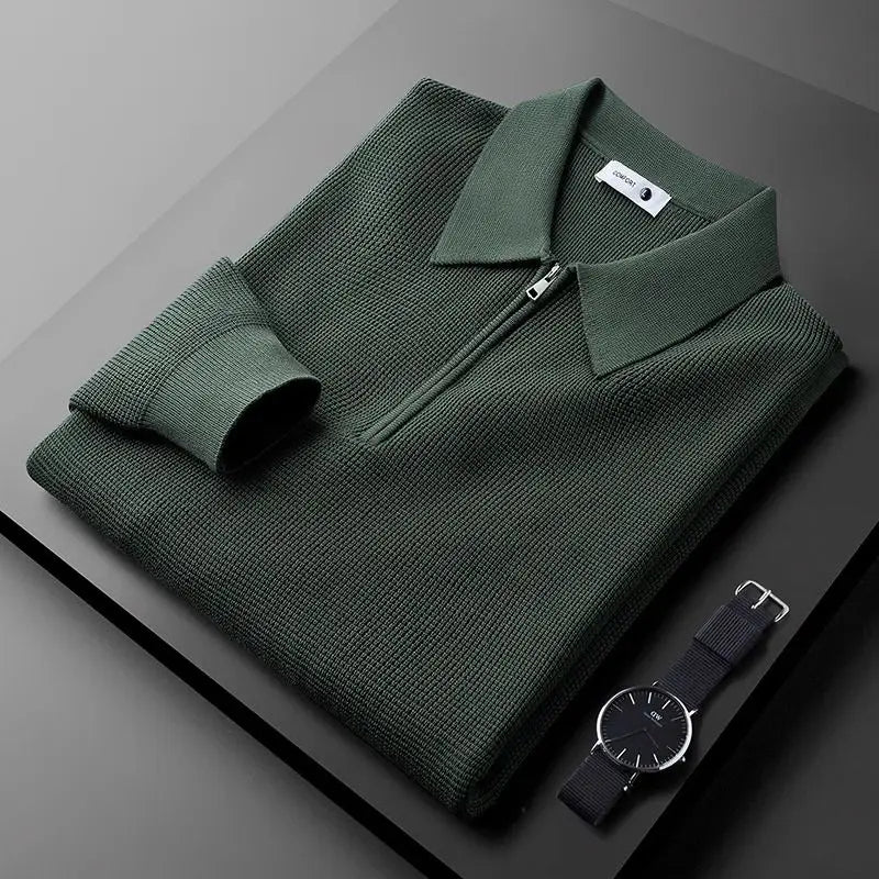 Marcial® | Waffle Half-Zip Polo