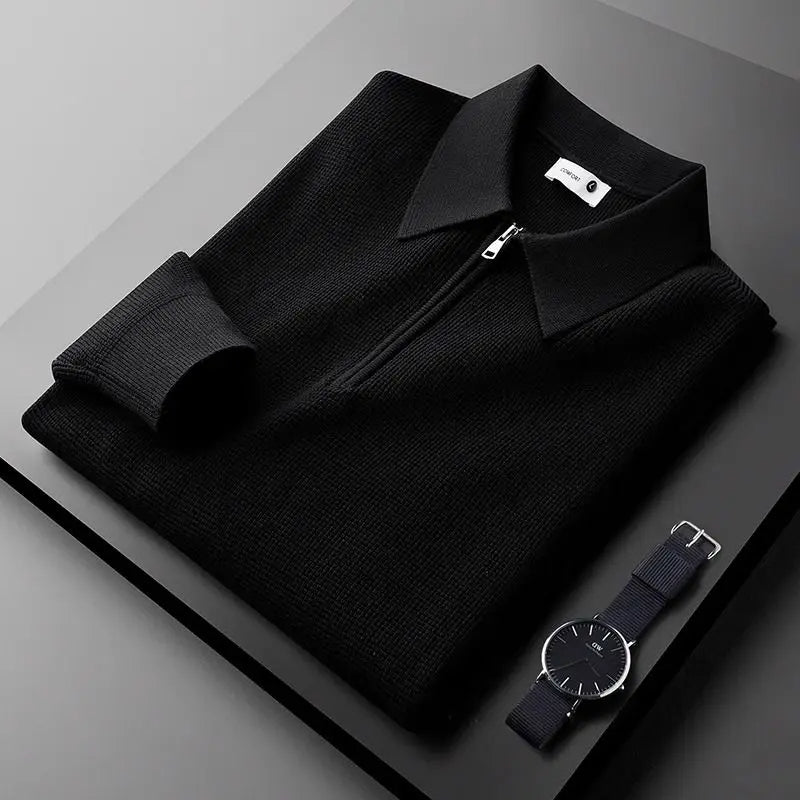 Marcial® | Waffle Half-Zip Polo