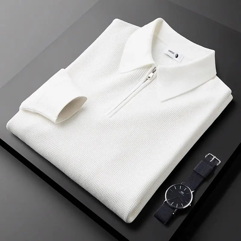 Marcial® | Waffle Half-Zip Polo