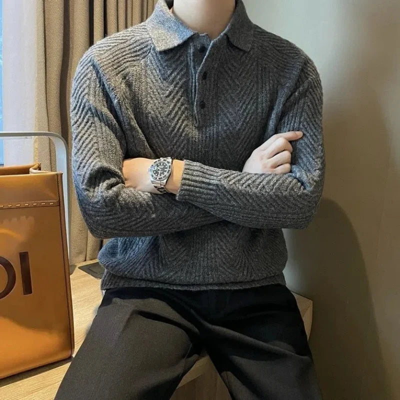 Lisandro® | Collar Long Sleeve Sweater