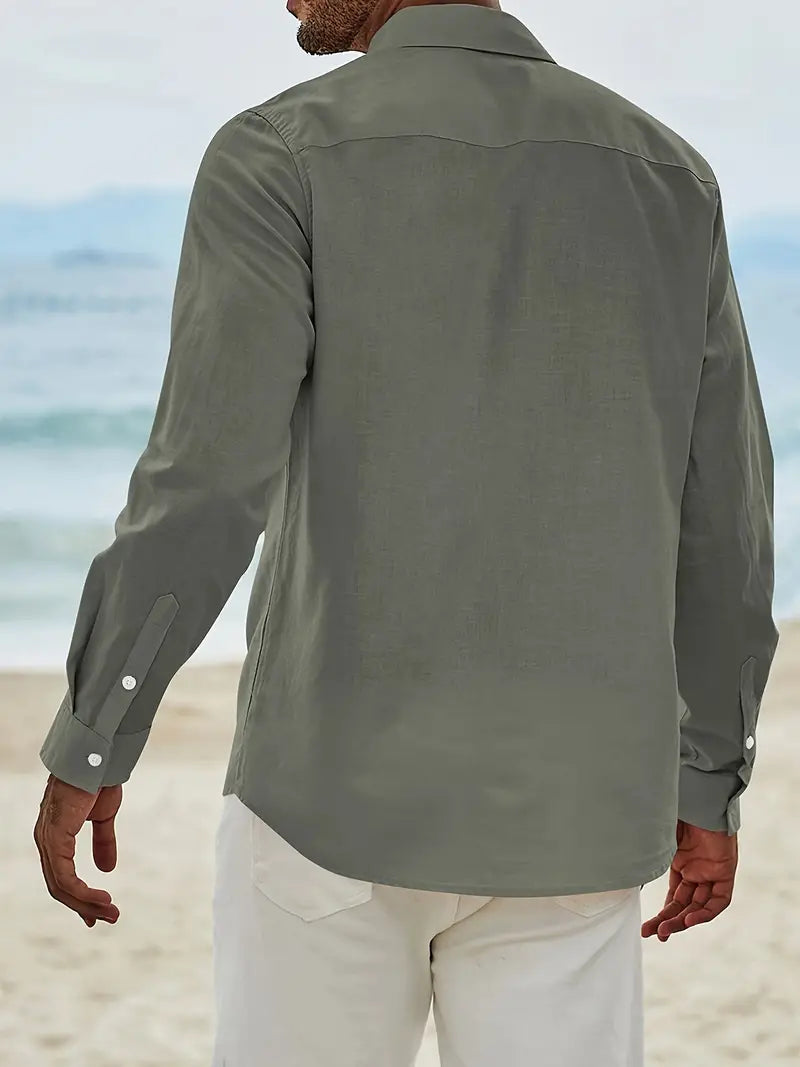 Lotis® | Casual Long-Sleeved Shirt With Button Placket