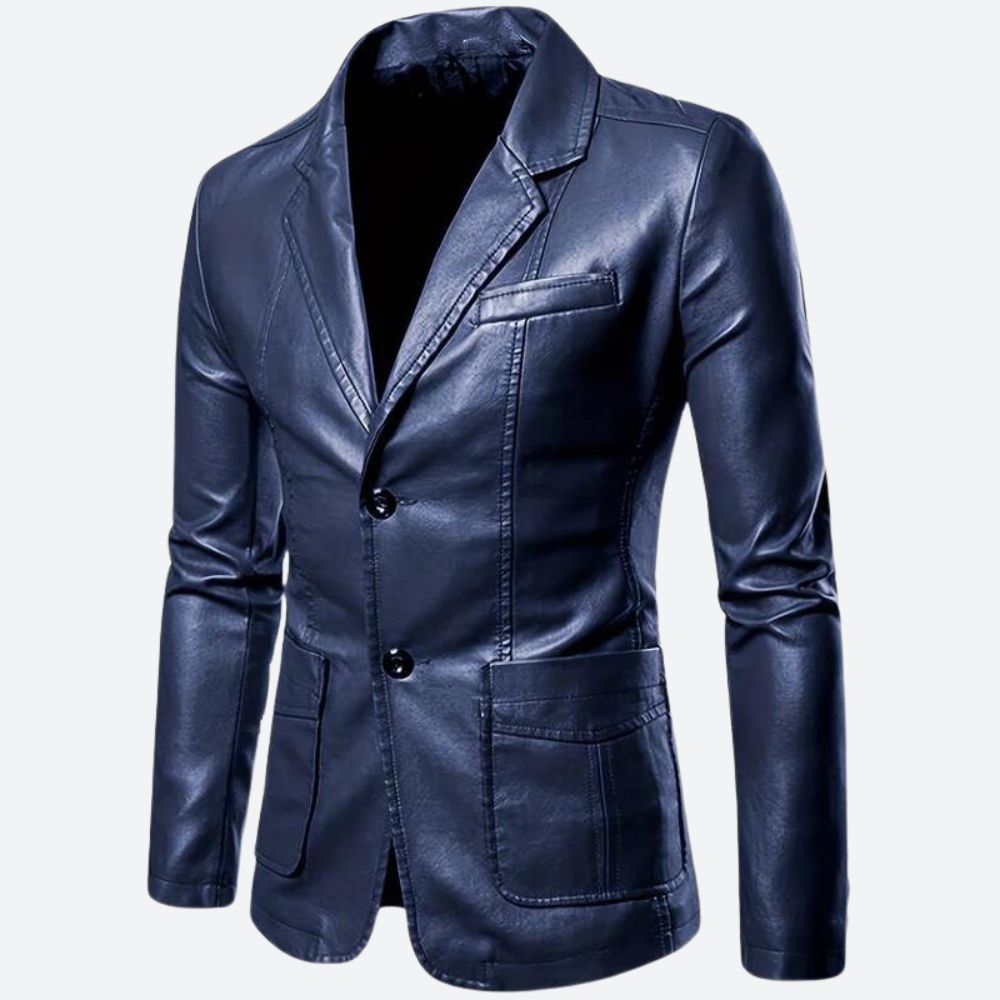 Geoffrey® | Timeless Elegance Leather Jacket Blazer