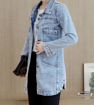 Sydney® | Jacket Longline Denim Jacket With Utility Pockets