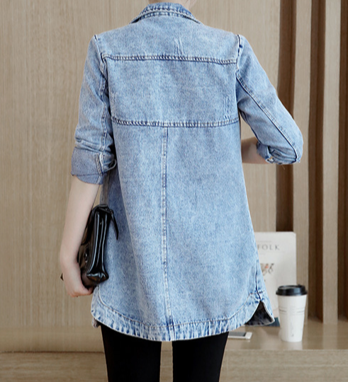 Sydney® | Jacket Longline Denim Jacket With Utility Pockets