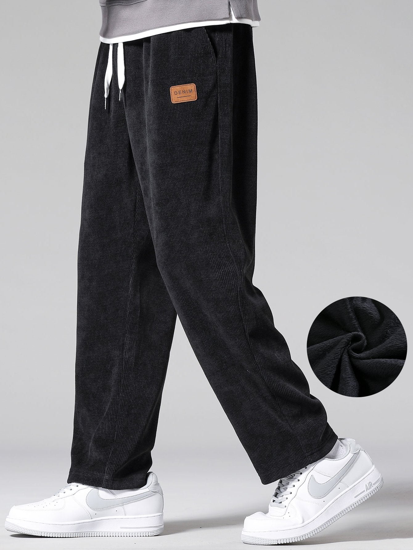 Gabino® | Polar Fleece Lined Straight Leg Corduroy Pants