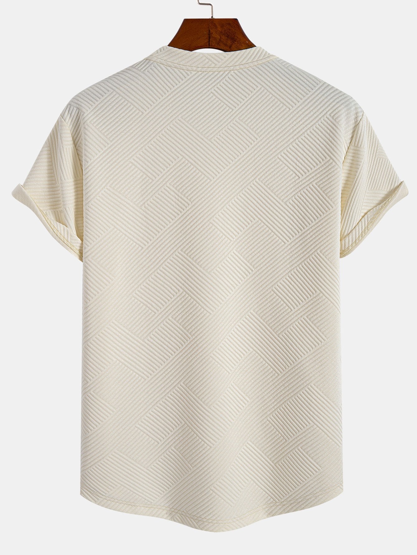 Antenor® | Short Sleeve Stripe Jacquard Arc Hem T-Shirt & Shorts