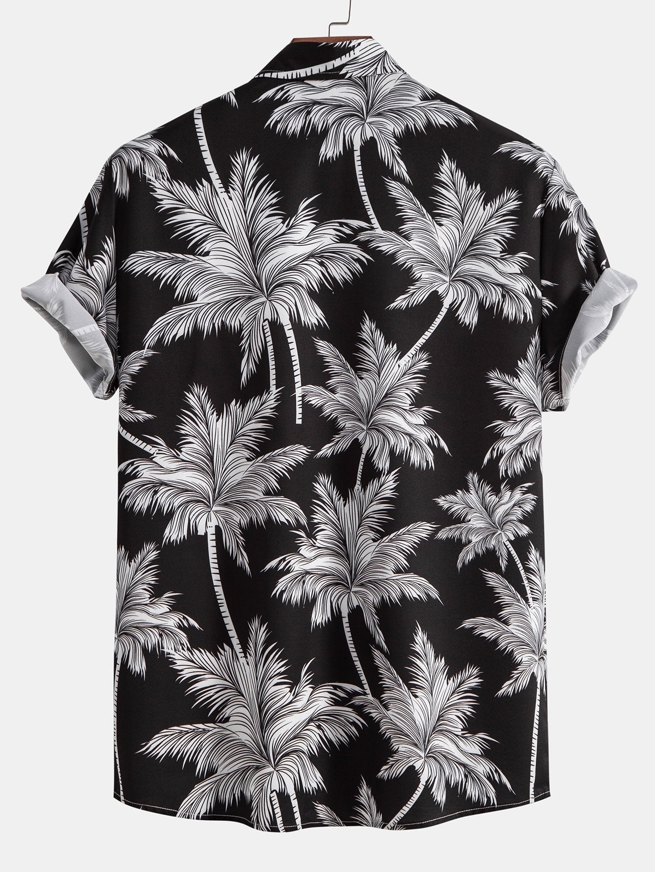 Aristides® | Palm Tree Print Button Up Shirt & Striped Swim Shorts