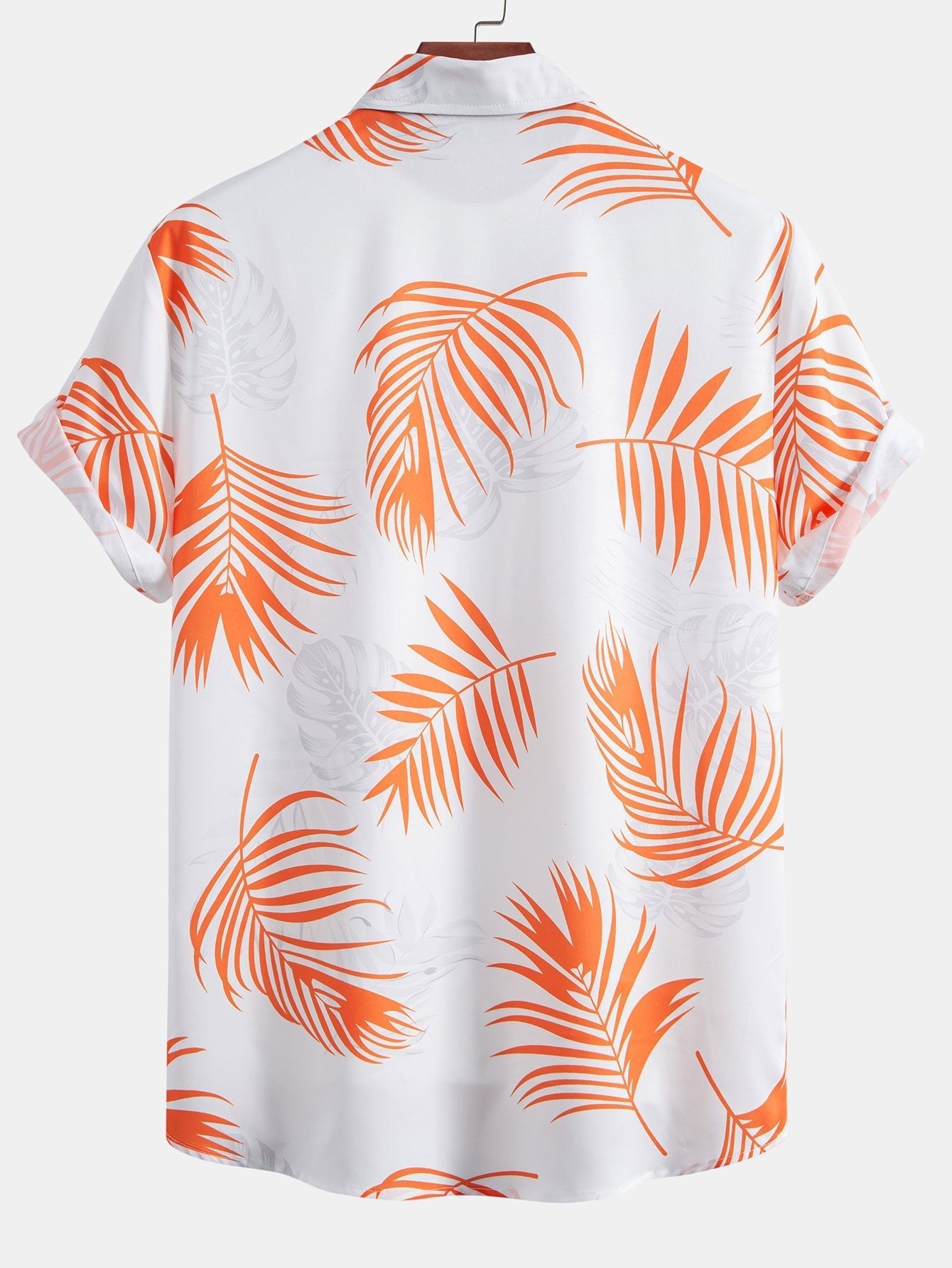 Adelelmo® | Leaf Print Button Up Shirt & Swim Shorts