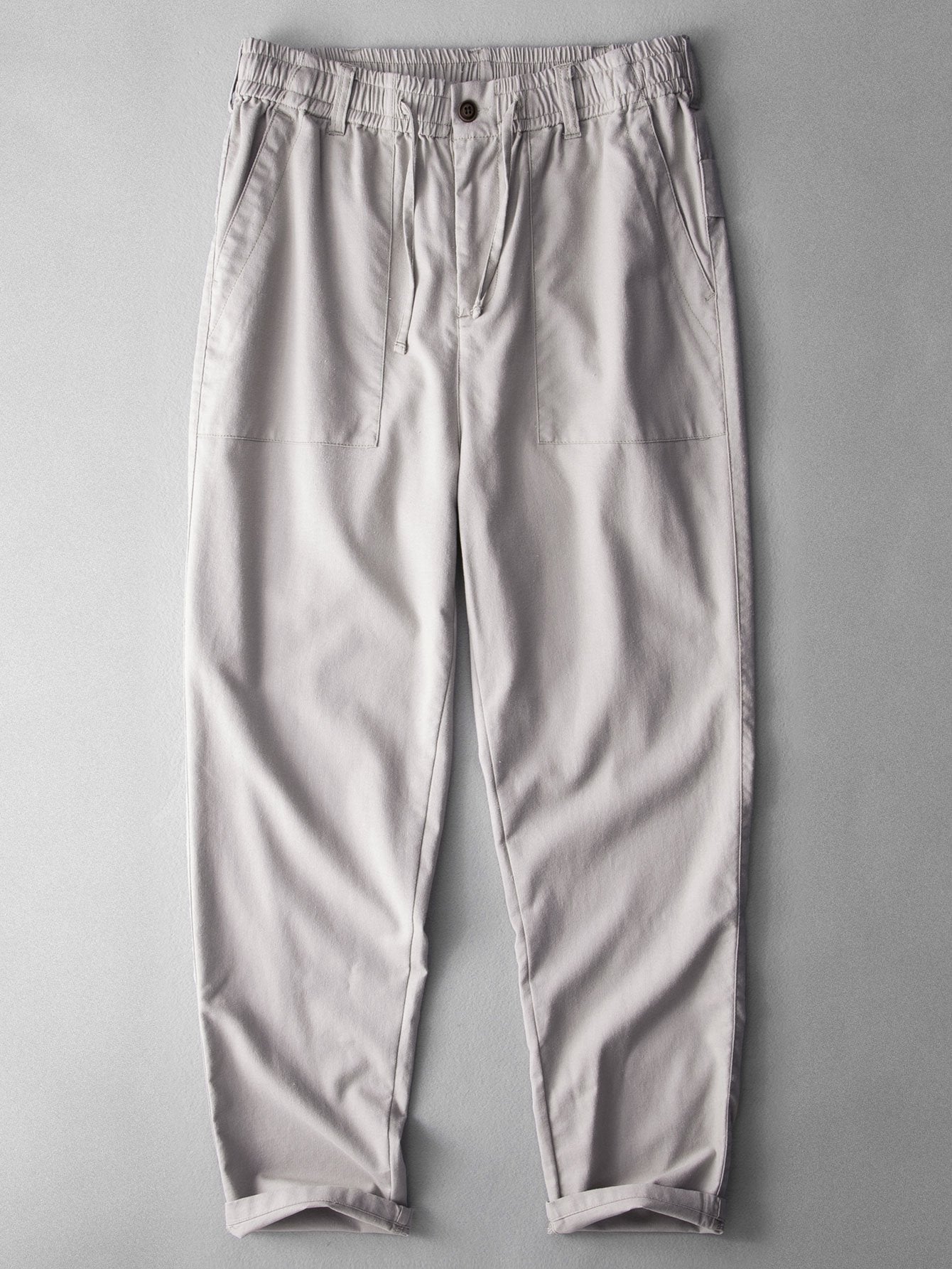 Fabricio® | Straight Leg Linen Cotton Blend Pants