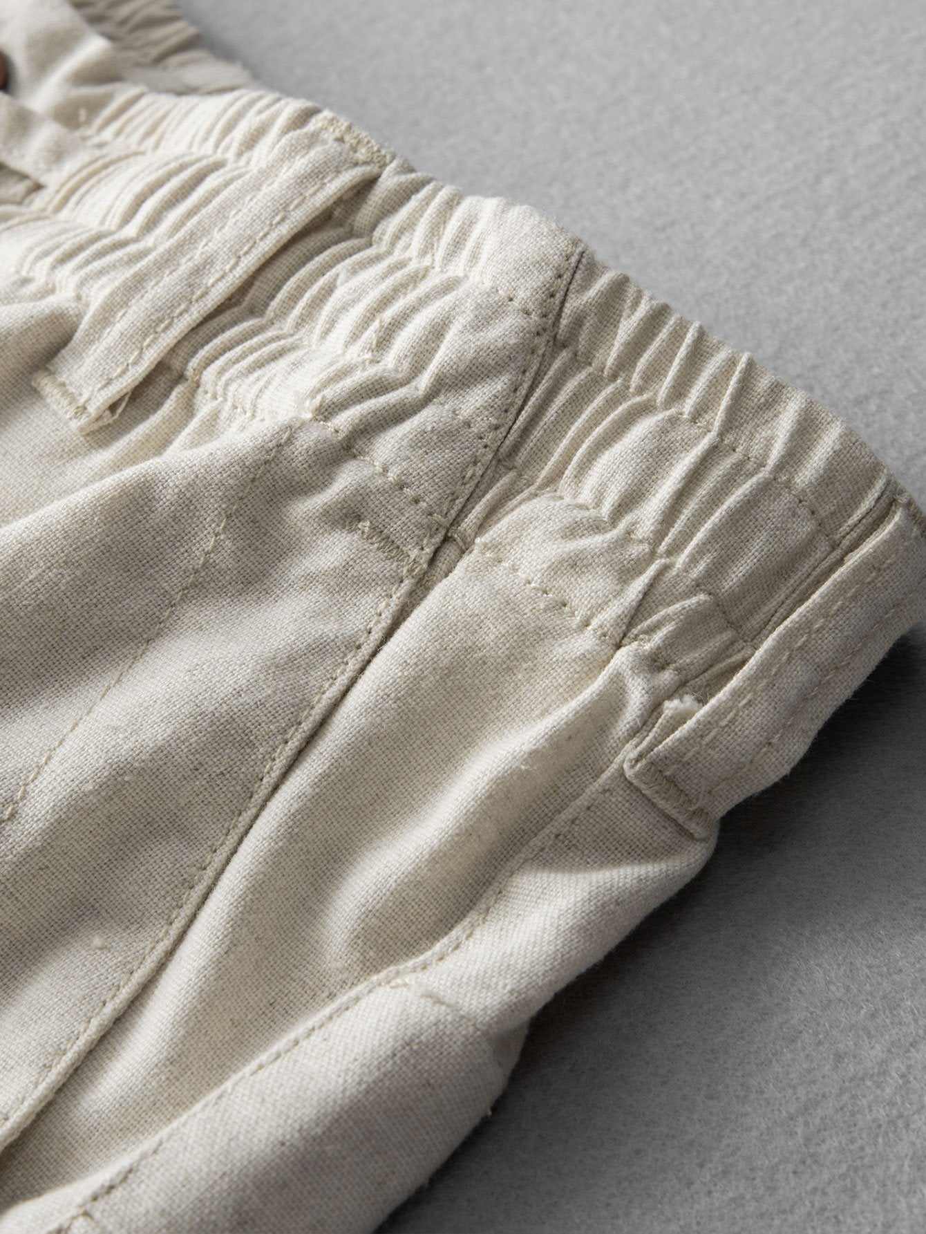 Fabricio® | Straight Leg Linen Cotton Blend Pants