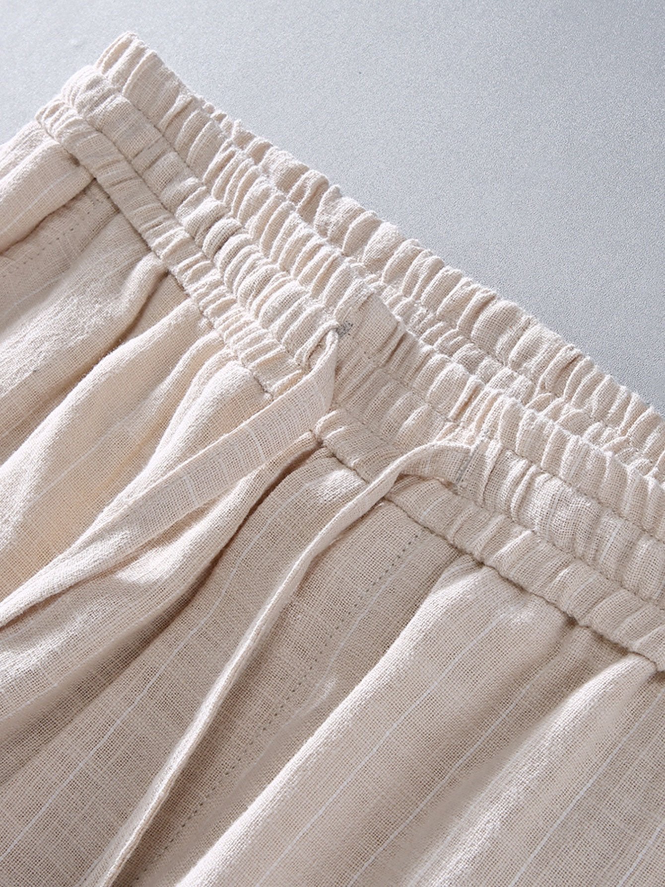Jacinto® | Striped Linen Cotton Blend Cropped Pants