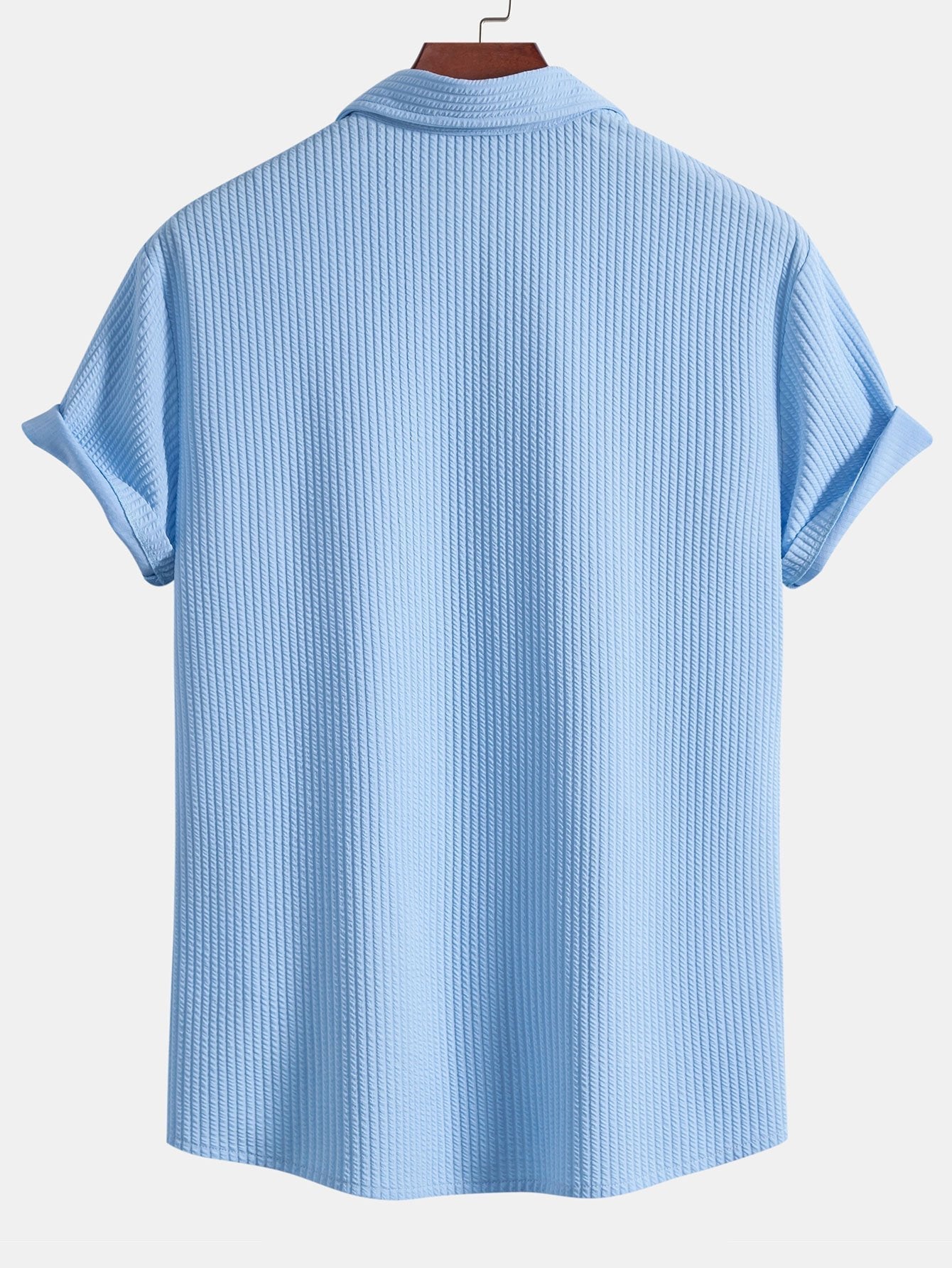 Adalberto® | Muscle Fit Ribbed Button Up Shirt