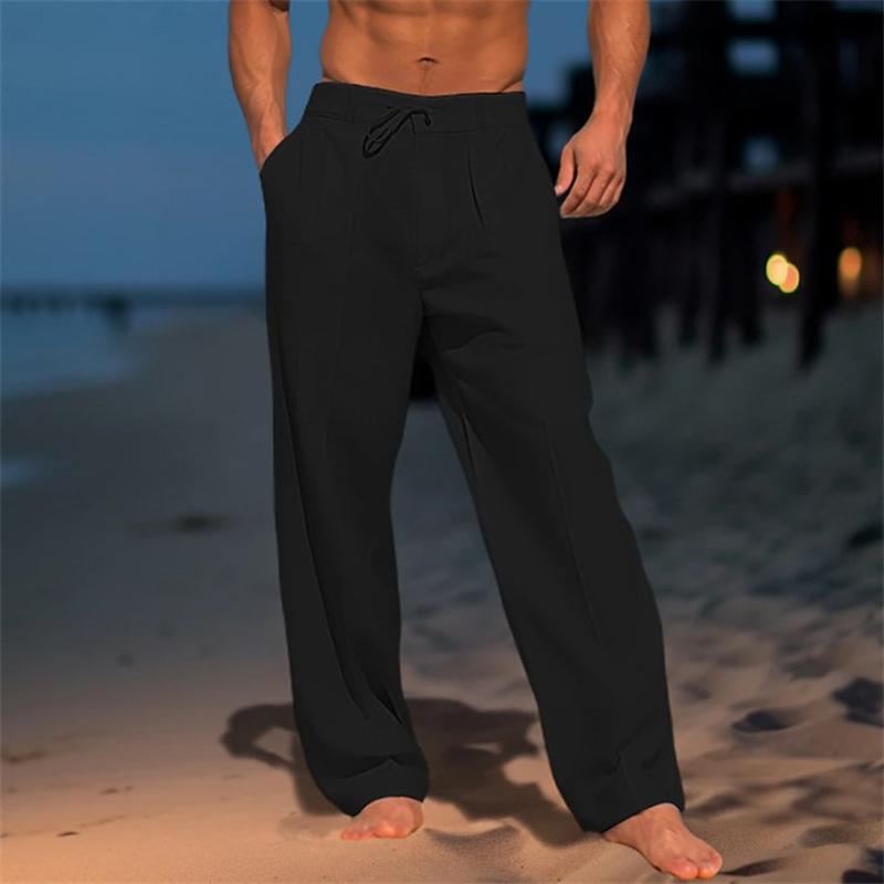Bartram® | Men's Linen Solid Color Vacation Basic Beach Pants 61164046X