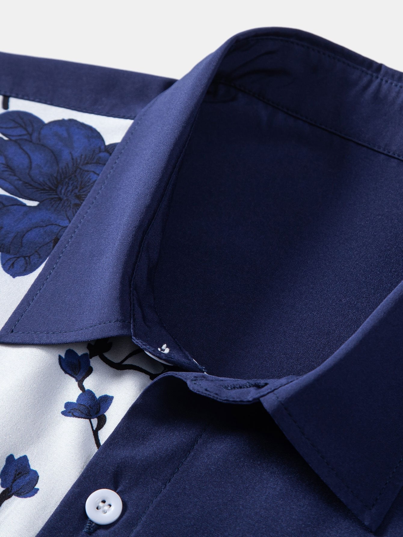 Aurelio® | Floral Patchwork Print Button Up Shirt