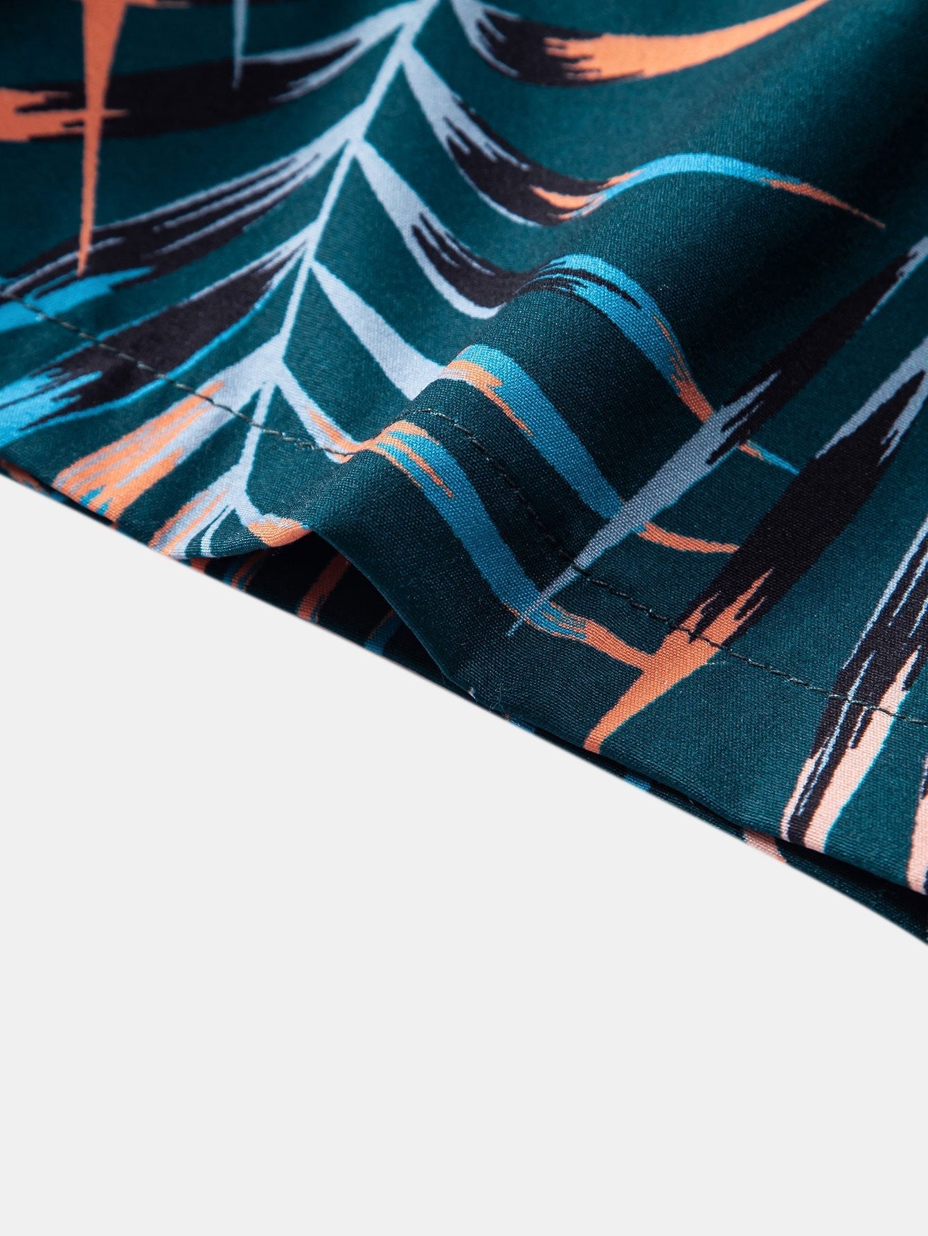 Anacleto® | Leaf Patchwork Print Button Up Shirt