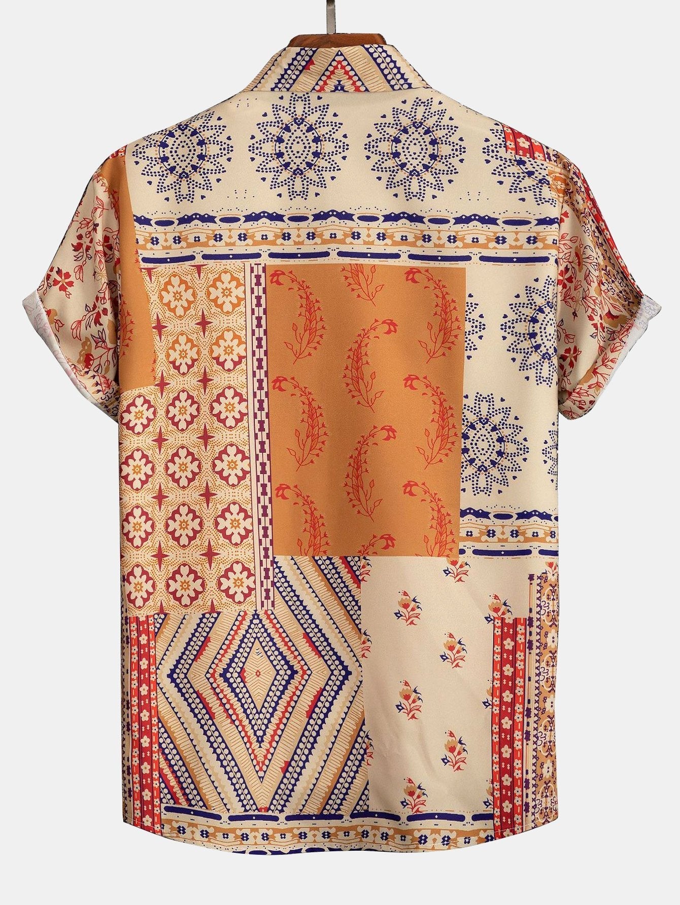 Benito® | Scarf Print Button Up Shirt Random Pattern Design