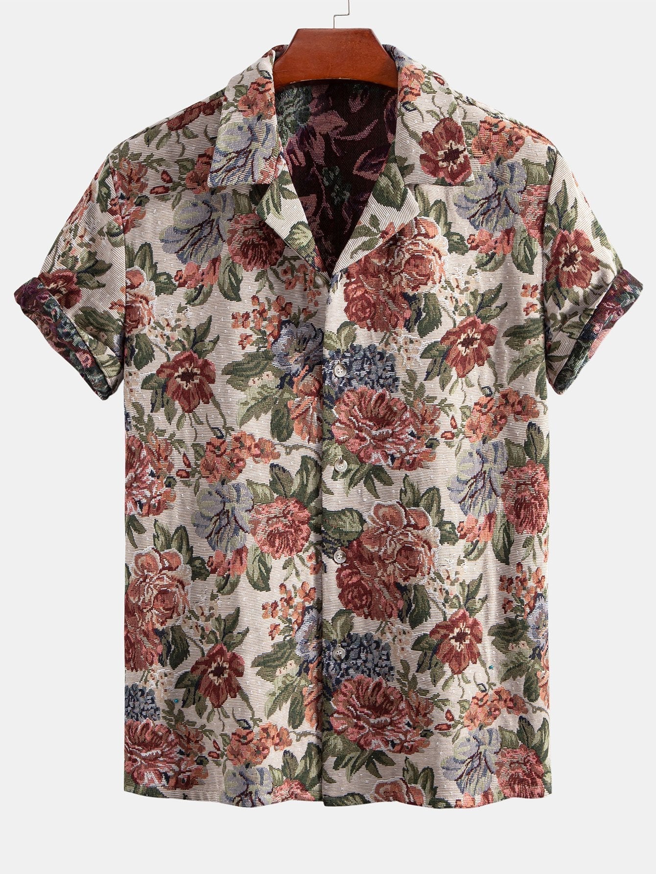 Addison® | Floral Jacquard Cuban Shirt & Shorts