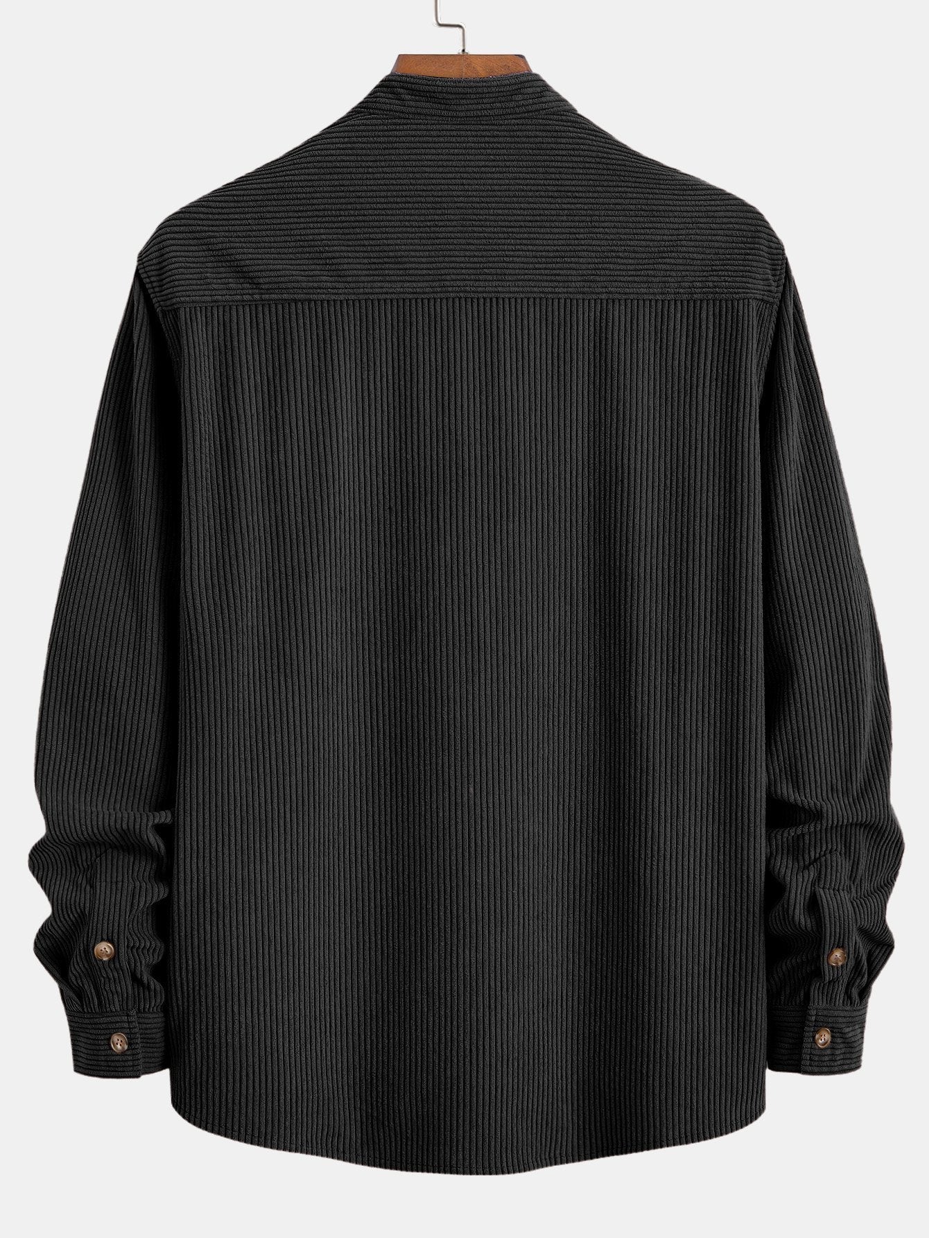Adriano® | Corduroy Stand Collar Shirt