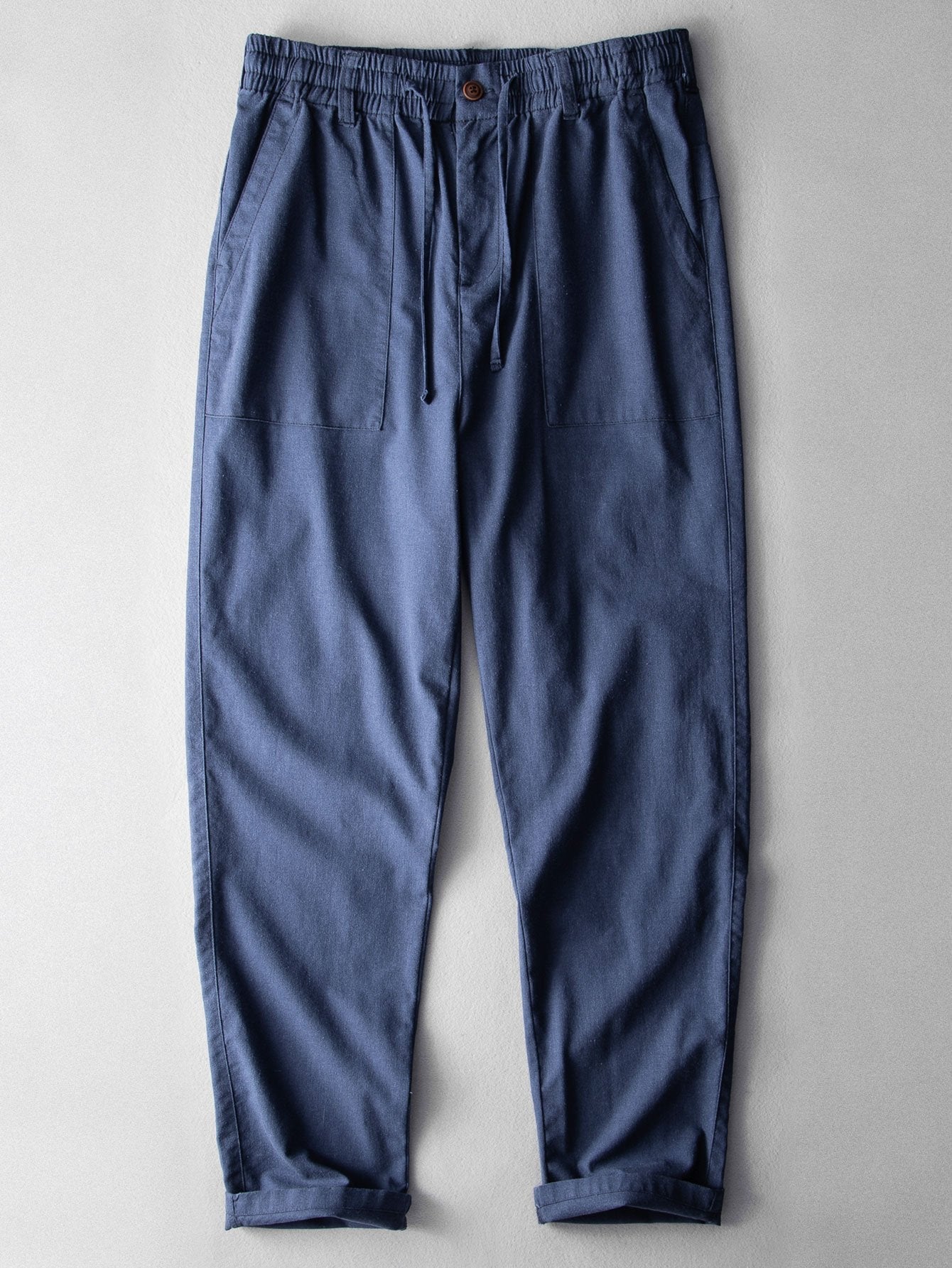 Fabricio® | Straight Leg Linen Cotton Blend Pants