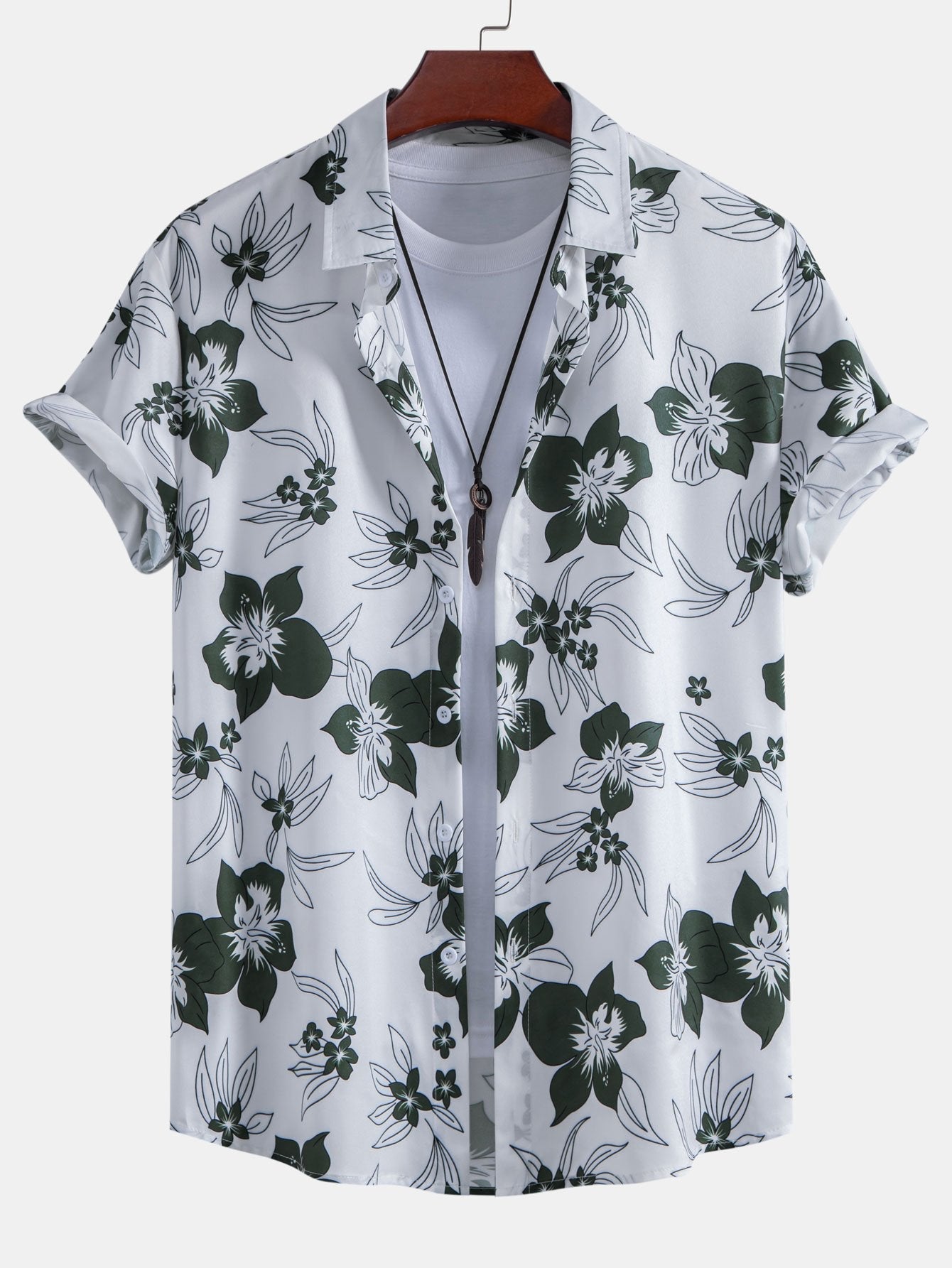 Adelard® | Floral Print Button Up Shirt & Swim Short
