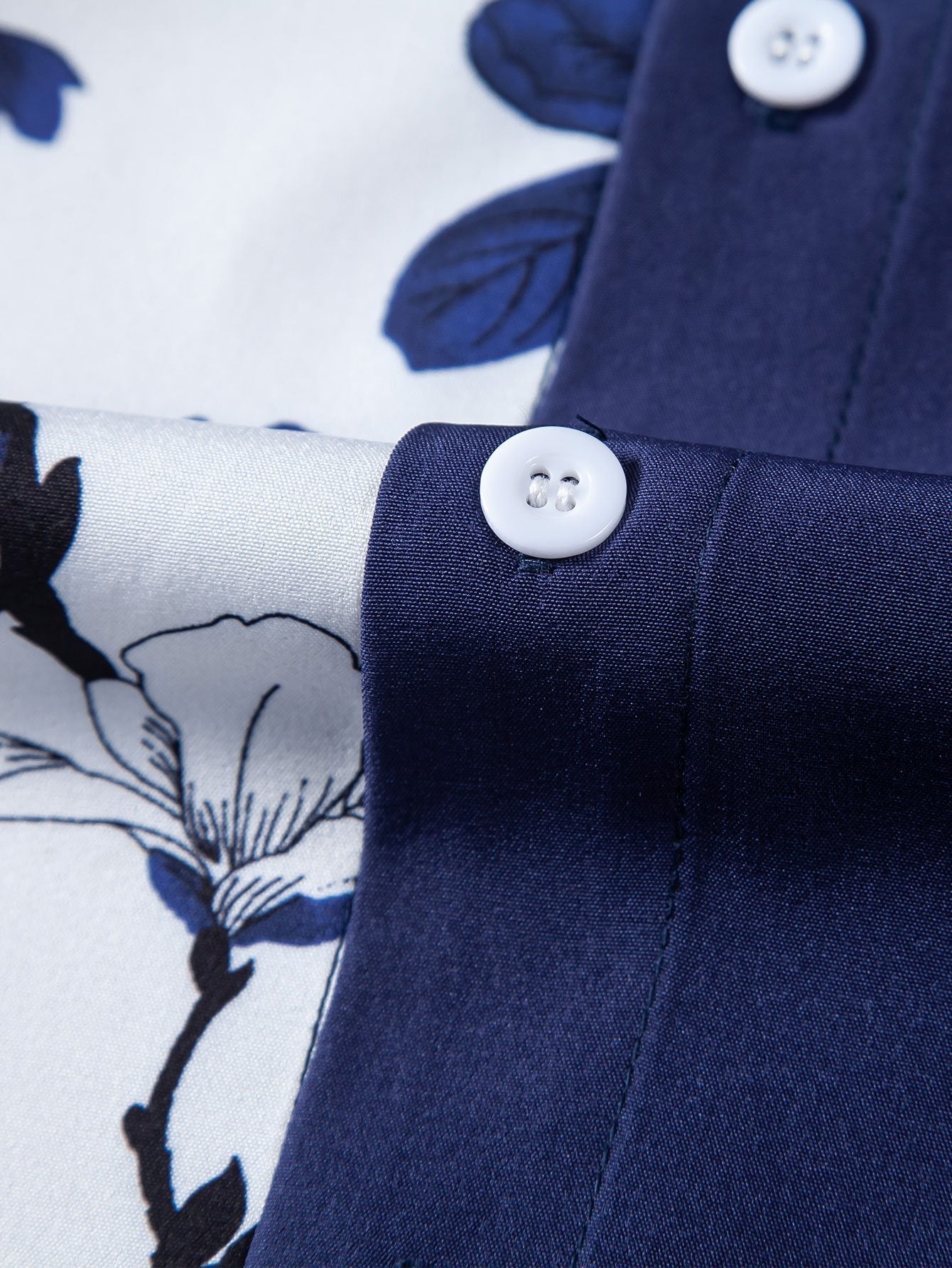Aurelio® | Floral Patchwork Print Button Up Shirt