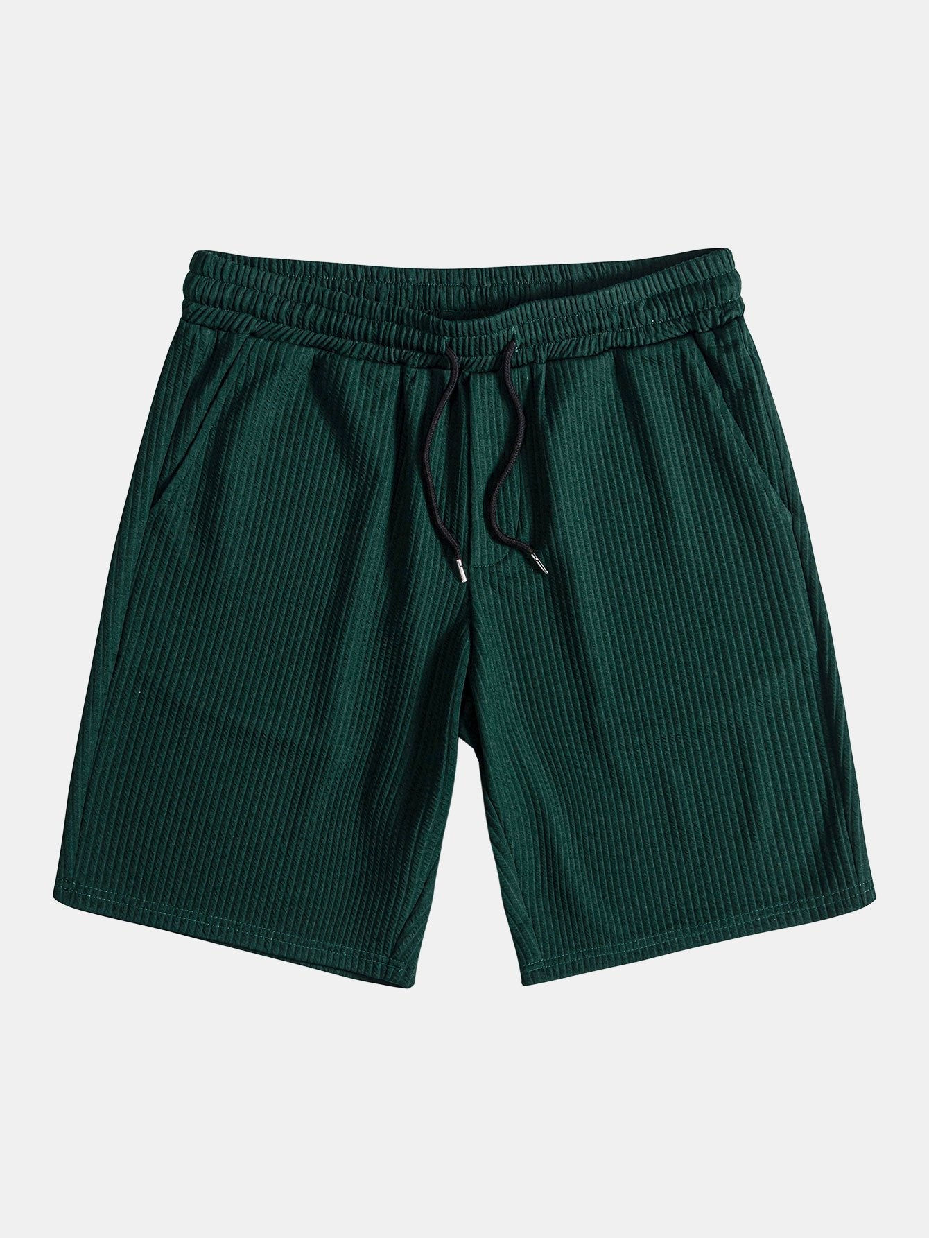 Adalgiso® | Muscle Fit Ribbed Stand Collar Shirt & Shorts