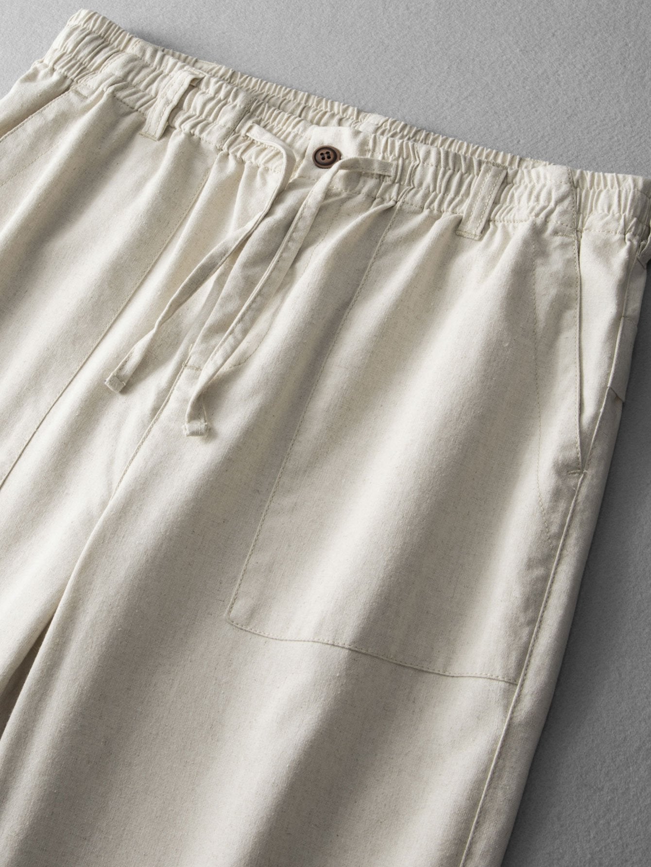 Fabricio® | Straight Leg Linen Cotton Blend Pants