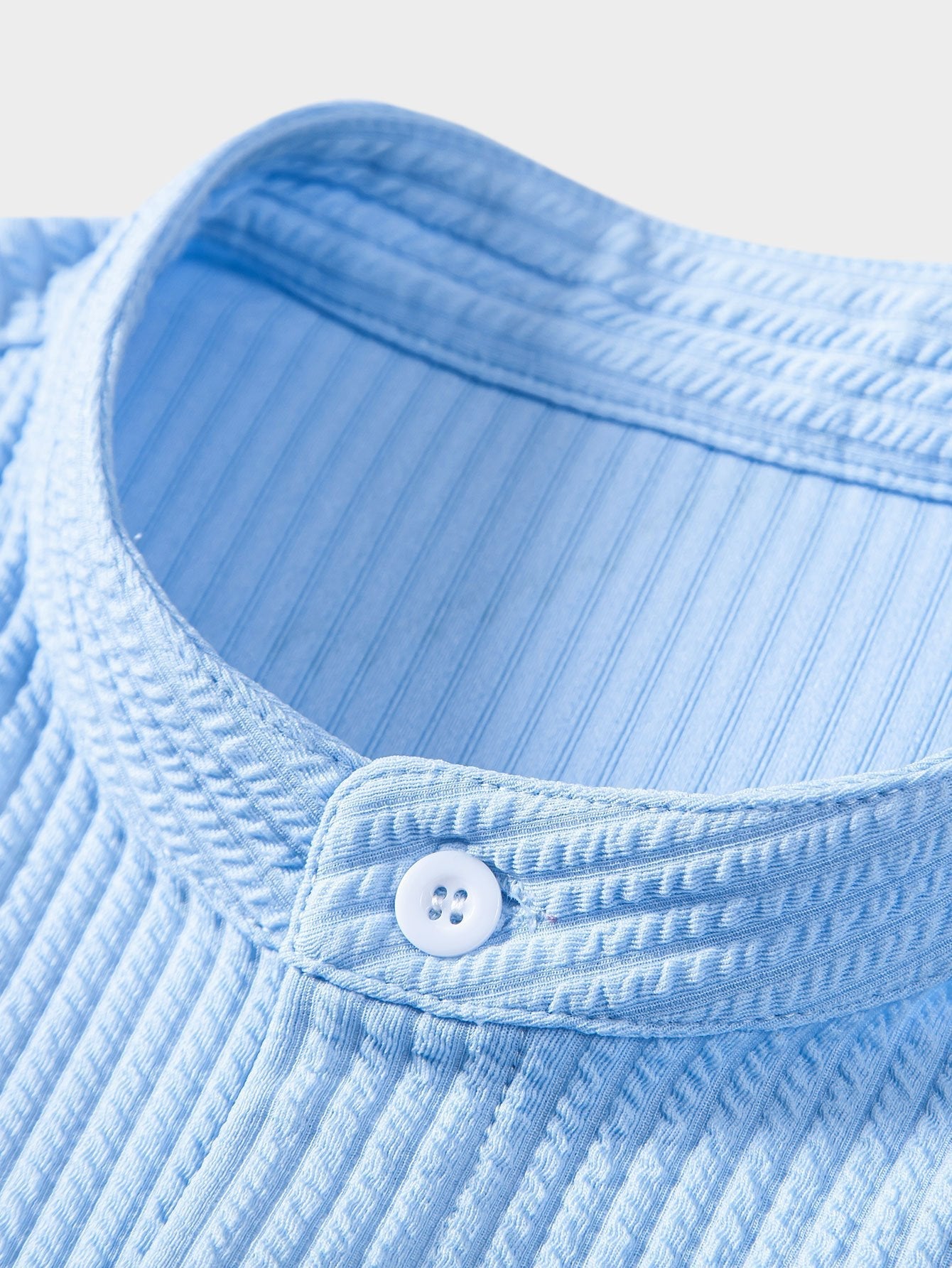 Adalgiso® | Muscle Fit Ribbed Stand Collar Shirt & Shorts