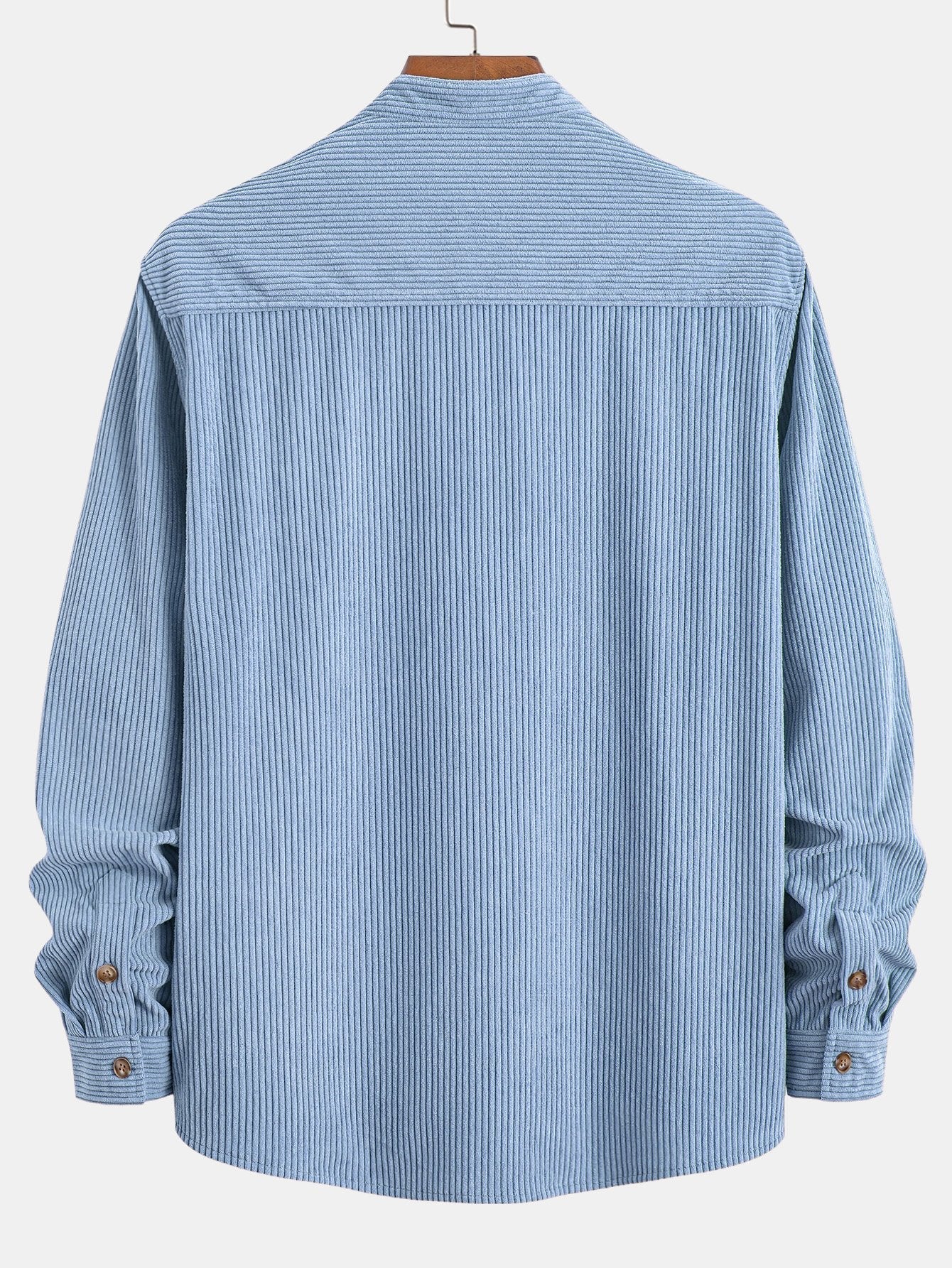 Adriano® | Corduroy Stand Collar Shirt