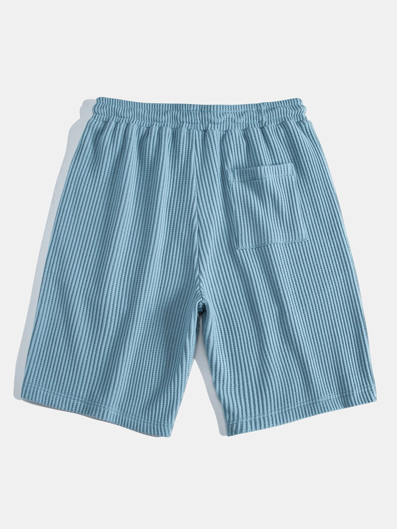 Adalton® | Knitted Waffle Arc Hem Hooded T-Shirt & Drawstring Waffle Shorts