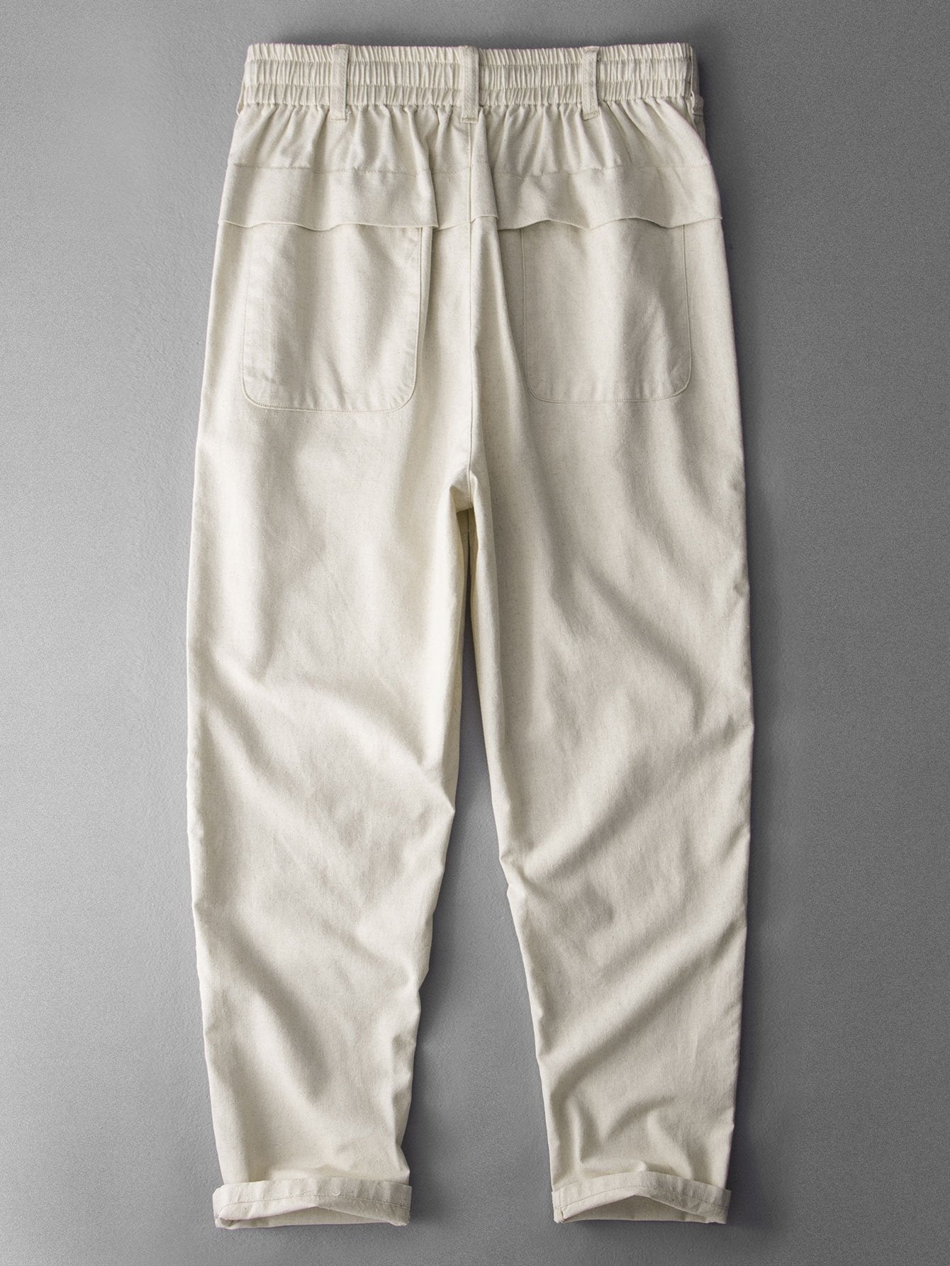 Fabricio® | Straight Leg Linen Cotton Blend Pants