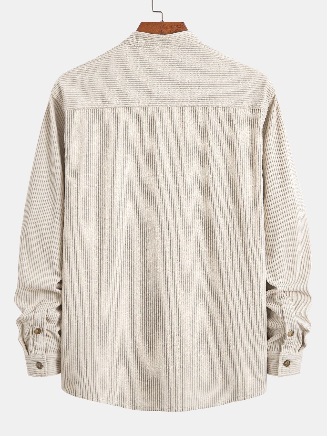 Adriano® | Corduroy Stand Collar Shirt