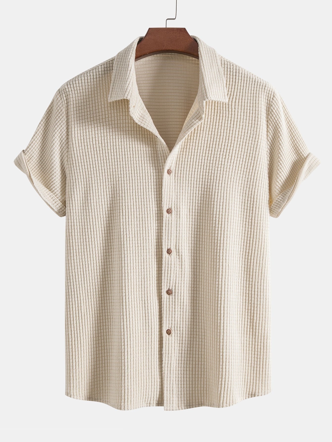 Adalhard® | Waffle Button Up Shirt & Shorts
