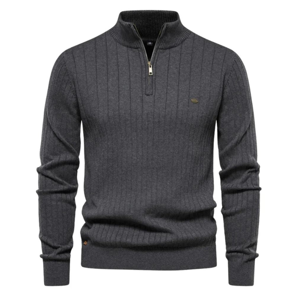 Justinian® | Warm Zip-Up Sweater For Men