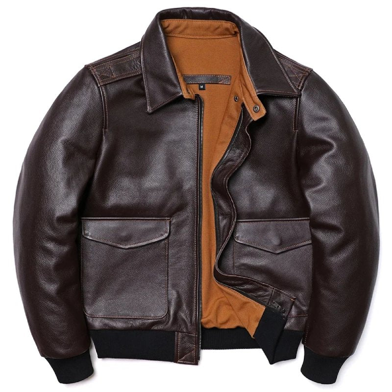 Dimitri® | Luxury Cowhide Leather Winter Jacket For Men