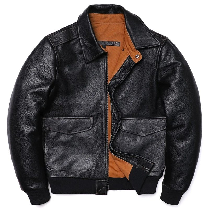 Dimitri® | Luxury Cowhide Leather Winter Jacket For Men