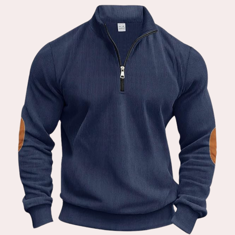 Servando® | Men's Zipper Corduroy Sweater