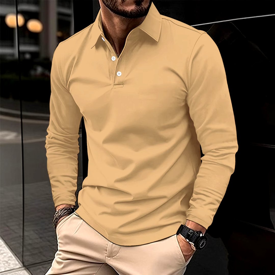 Jeremiah® | Long sleeve casual polo shirt