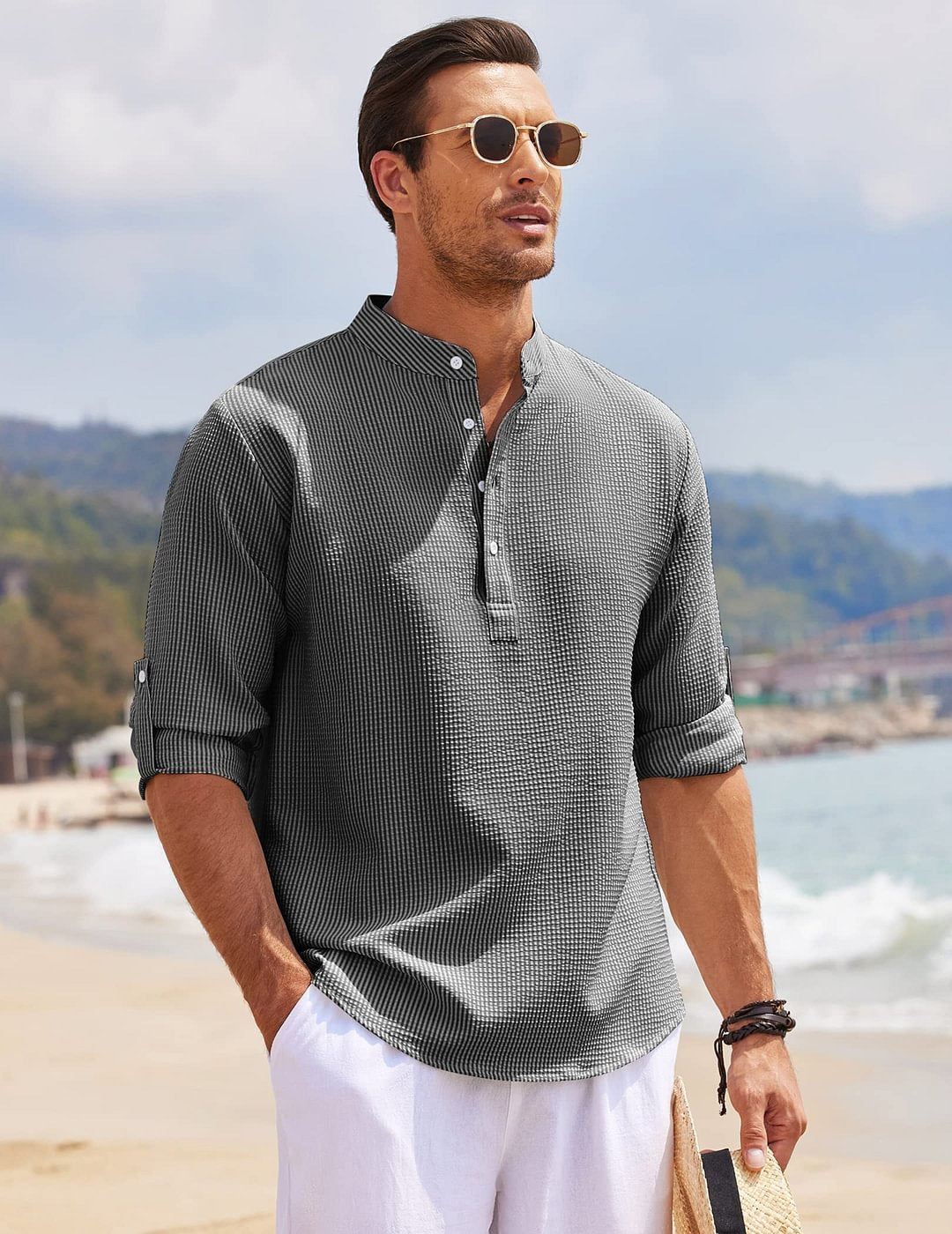 Agaton® | THE HENLEY COLLAR SHIRT