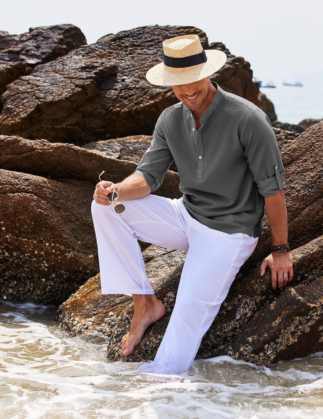 Agaton® | THE HENLEY COLLAR SHIRT