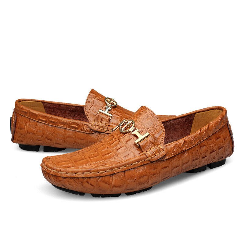 Zedekiah® | Brown Crocodile Loafer