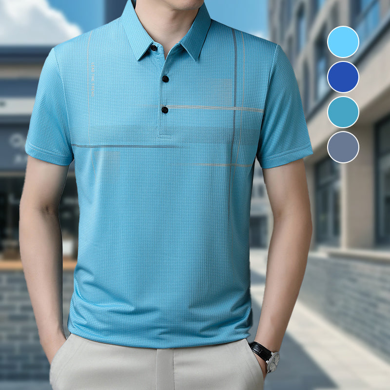 Alistair® | Loose, Cool And Breathable T-Shirt With Revere Collar For Men