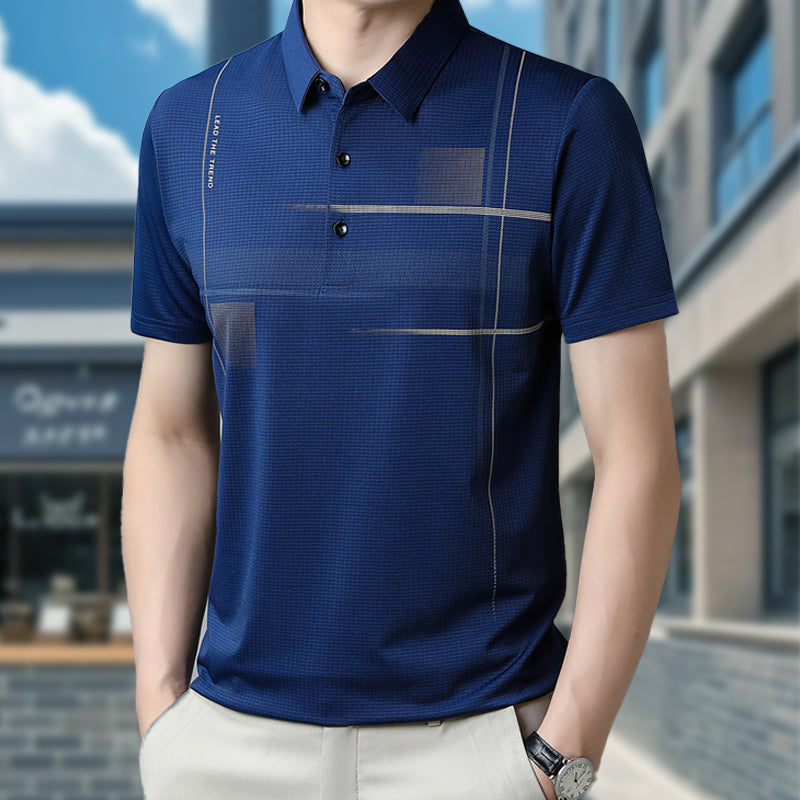 Alistair® | Loose, Cool And Breathable T-Shirt With Revere Collar For Men